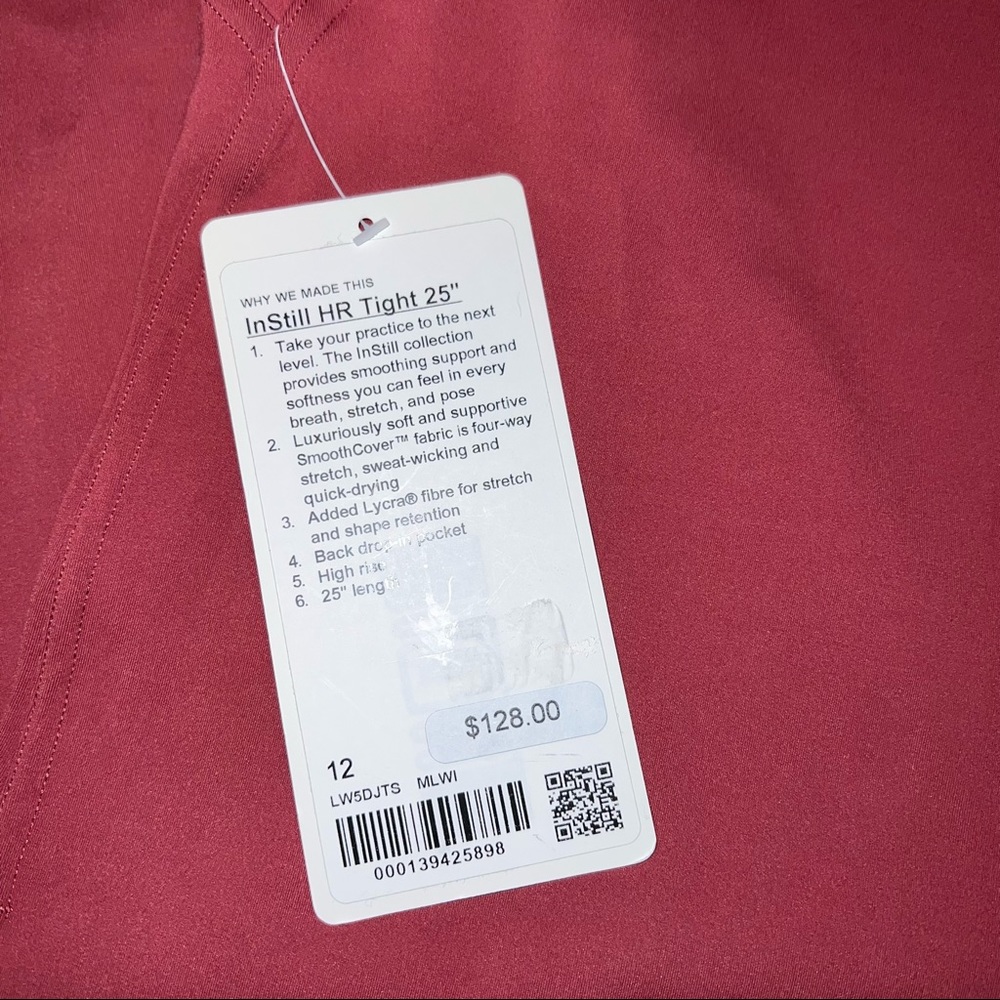 Lululemon InStill High-Rise Tight 25"
Mulled Wine size 12 - Picture 6 of 10